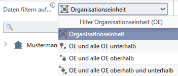 Organisationscockpit Filter